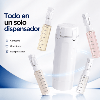 Dispensador de Viaje 4 en 1 Antifugas