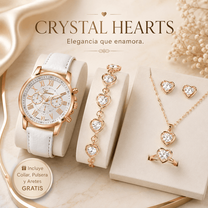 Reloj Elegance™ | Incluye Pulsera, Collar y Aretes de Regalo