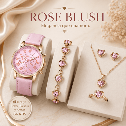 Reloj Elegance™ | Incluye Pulsera, Collar y Aretes de Regalo